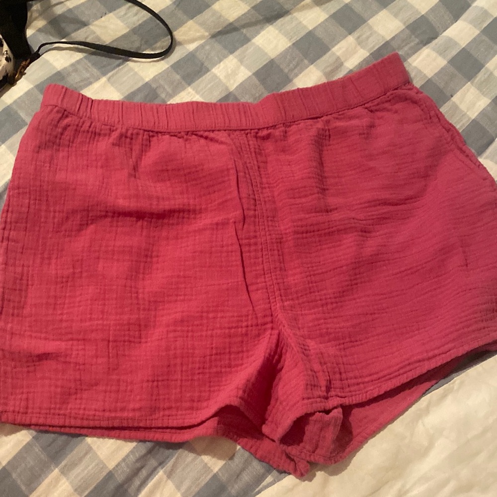 Double gauze fabric shorts